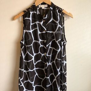 Michael Kors Womens Sleeveless Top